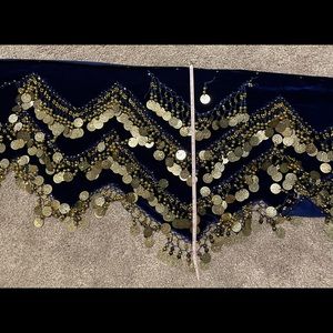 Belly dancing coin belt - navy blue